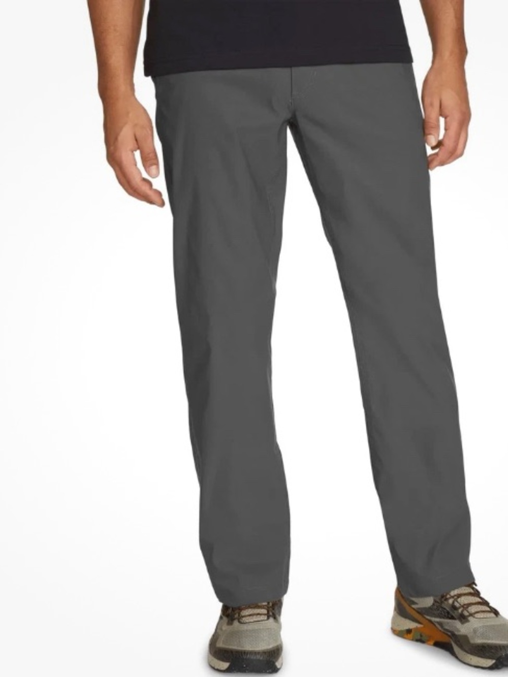 Eddie Bauer Men’s Takeoff Chino Pant Gray UPF 50+ Moisture Wicking NWT
